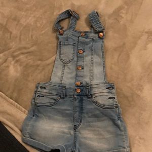 Light wash overalls